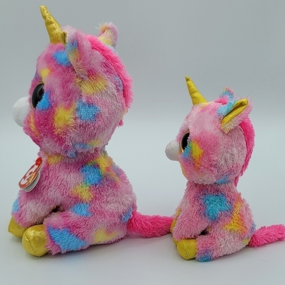TY Beanie Boos Fantasia Set of 2 Pink Unicorns #793 - Picture 2 of 8